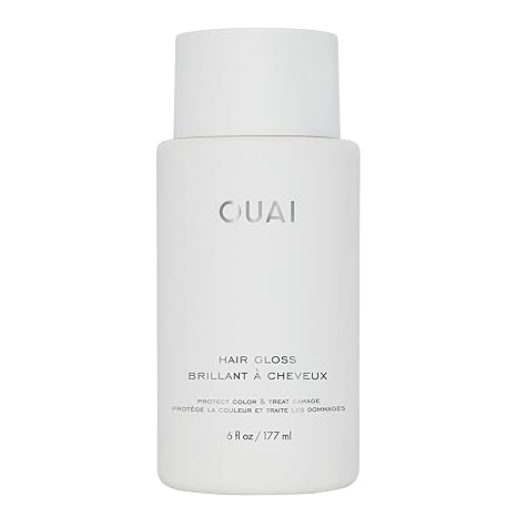 OUAI Hair Gloss – In-Shower Shine Enhancer & Frizz-Fighting Glaze – Heat Protectant with Hyaluronic Acid, Rice Water & Panthenol – Free from Parabens, Phthalates & Sulfates (6 oz)