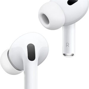 Apple AirPods Pro (2nd Generation) Wireless Earbuds with USB-C Charging – Advanced Noise Cancellation, Hearing Aid Functionality, Bluetooth Connectivity, Transparency Mode, Personalized Spatial Audio, High-Fidelity Sound, and H2 Chip